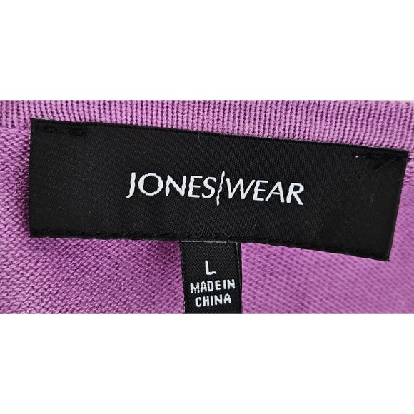 Jones New York Lavender Cardigan Sz Large - Picture 4 of 4